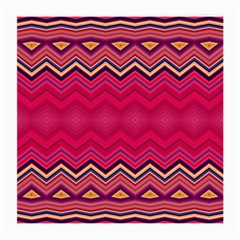 Boho Aztec Stripes Rose Pink Medium Glasses Cloth by SpinnyChairDesigns