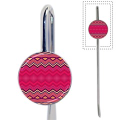 Boho Aztec Stripes Rose Pink Book Mark by SpinnyChairDesigns