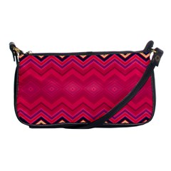 Boho Aztec Stripes Rose Pink Shoulder Clutch Bag by SpinnyChairDesigns