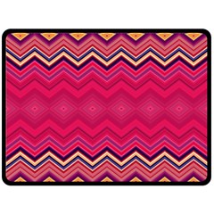 Boho Aztec Stripes Rose Pink Fleece Blanket (large)  by SpinnyChairDesigns