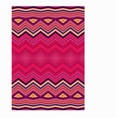 Boho Aztec Stripes Rose Pink Large Garden Flag (two Sides) by SpinnyChairDesigns