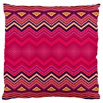 Boho Aztec Stripes Rose Pink Large Cushion Case (Two Sides) Front