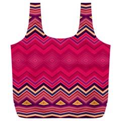 Boho Aztec Stripes Rose Pink Full Print Recycle Bag (xxl) by SpinnyChairDesigns