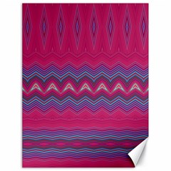 Magenta Blue Stripes Canvas 18  X 24  by SpinnyChairDesigns