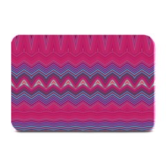 Magenta Blue Stripes Plate Mats by SpinnyChairDesigns