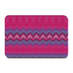 Magenta Blue Stripes Plate Mats 18 x12  Plate Mat