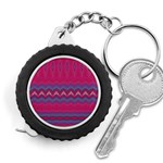 Magenta Blue Stripes Measuring Tape Front