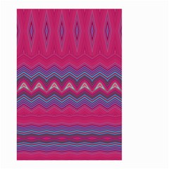 Magenta Blue Stripes Small Garden Flag (Two Sides)