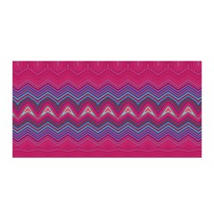 Magenta Blue Stripes Satin Wrap by SpinnyChairDesigns