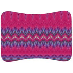 Magenta Blue Stripes Velour Seat Head Rest Cushion