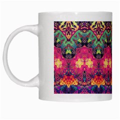 Boho Colorful Pattern White Mugs by SpinnyChairDesigns