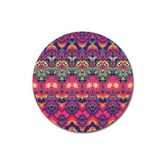 Boho Colorful Pattern Magnet 3  (round) by SpinnyChairDesigns