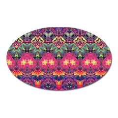 Boho Colorful Pattern Oval Magnet by SpinnyChairDesigns