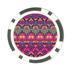 Boho Colorful Pattern Poker Chip Card Guard by SpinnyChairDesigns