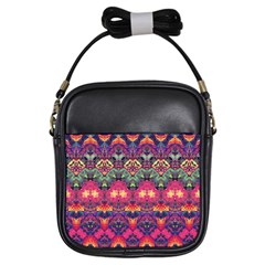 Boho Colorful Pattern Girls Sling Bag by SpinnyChairDesigns