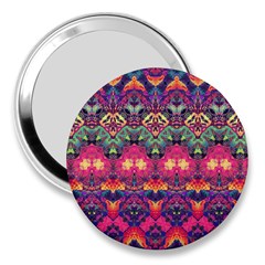 Boho Colorful Pattern 3  Handbag Mirrors by SpinnyChairDesigns