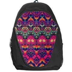 Boho Colorful Pattern Backpack Bag by SpinnyChairDesigns