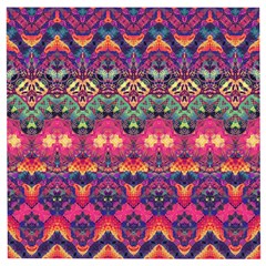 Boho Colorful Pattern Wooden Puzzle Square by SpinnyChairDesigns