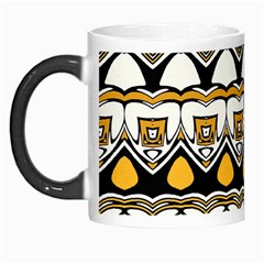 Boho Black White Yellow Morph Mugs by SpinnyChairDesigns