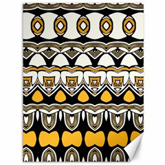 Boho Black White Yellow Canvas 36  X 48  by SpinnyChairDesigns