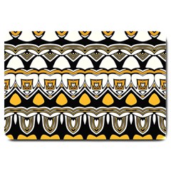 Boho Black White Yellow Large Doormat 