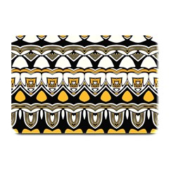 Boho Black White Yellow Plate Mats by SpinnyChairDesigns