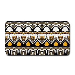 Boho Black White Yellow Medium Bar Mats by SpinnyChairDesigns