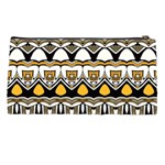 Boho Black White Yellow Pencil Case Back