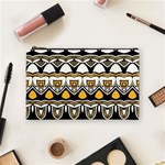 Boho Black White Yellow Cosmetic Bag (Medium) Front