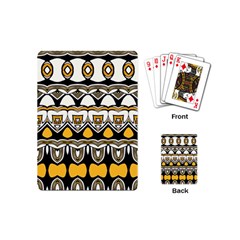 Boho Black White Yellow Playing Cards Single Design (mini) by SpinnyChairDesigns