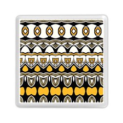 Boho Black White Yellow Memory Card Reader (square)