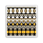 Boho Black White Yellow Memory Card Reader (Square) Front