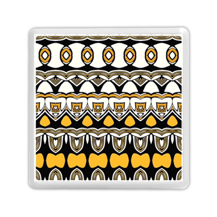 Boho Black White Yellow Memory Card Reader (Square)