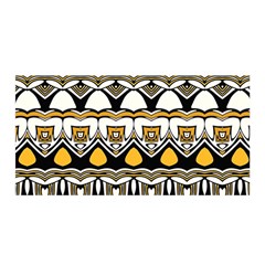 Boho Black White Yellow Satin Wrap by SpinnyChairDesigns