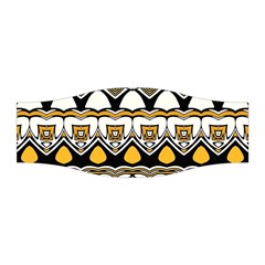 Boho Black White Yellow Stretchable Headband by SpinnyChairDesigns