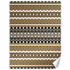 Boho Black Yellow Floral Print Canvas 36  X 48  by SpinnyChairDesigns