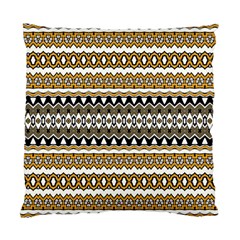 Boho Black Yellow Floral Print Standard Cushion Case (two Sides) by SpinnyChairDesigns