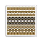 Boho Black Yellow Floral Print Memory Card Reader (Square) Front