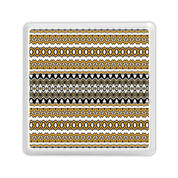 Boho Black Yellow Floral Print Memory Card Reader (Square)