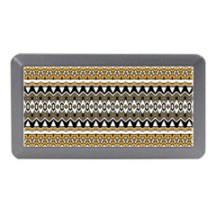 Boho Black Yellow Floral Print Memory Card Reader (mini)