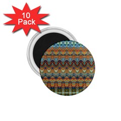 Boho Earth Colors Pattern 1 75  Magnets (10 Pack)  by SpinnyChairDesigns