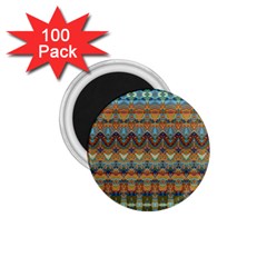 Boho Earth Colors Pattern 1 75  Magnets (100 Pack)  by SpinnyChairDesigns