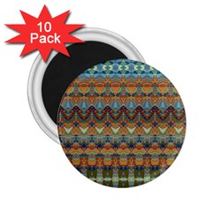 Boho Earth Colors Pattern 2 25  Magnets (10 Pack)  by SpinnyChairDesigns