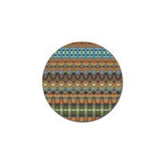 Boho Earth Colors Pattern Golf Ball Marker (4 Pack) by SpinnyChairDesigns