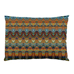 Boho Earth Colors Pattern Pillow Case by SpinnyChairDesigns