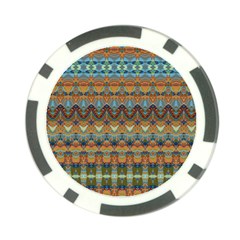 Boho Earth Colors Pattern Poker Chip Card Guard (10 Pack) by SpinnyChairDesigns