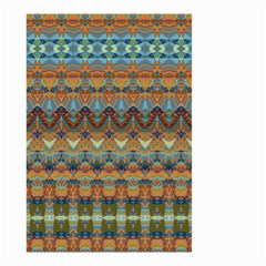 Boho Earth Colors Pattern Small Garden Flag (two Sides) by SpinnyChairDesigns