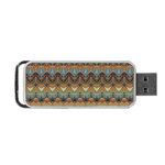 Boho Earth Colors Pattern Portable USB Flash (Two Sides) Back