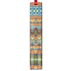 Boho Earth Colors Pattern Large Book Marks by SpinnyChairDesigns