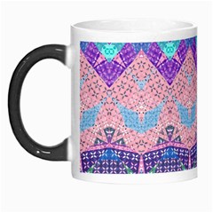 Boho Patchwork Violet Pink Green Morph Mugs by SpinnyChairDesigns